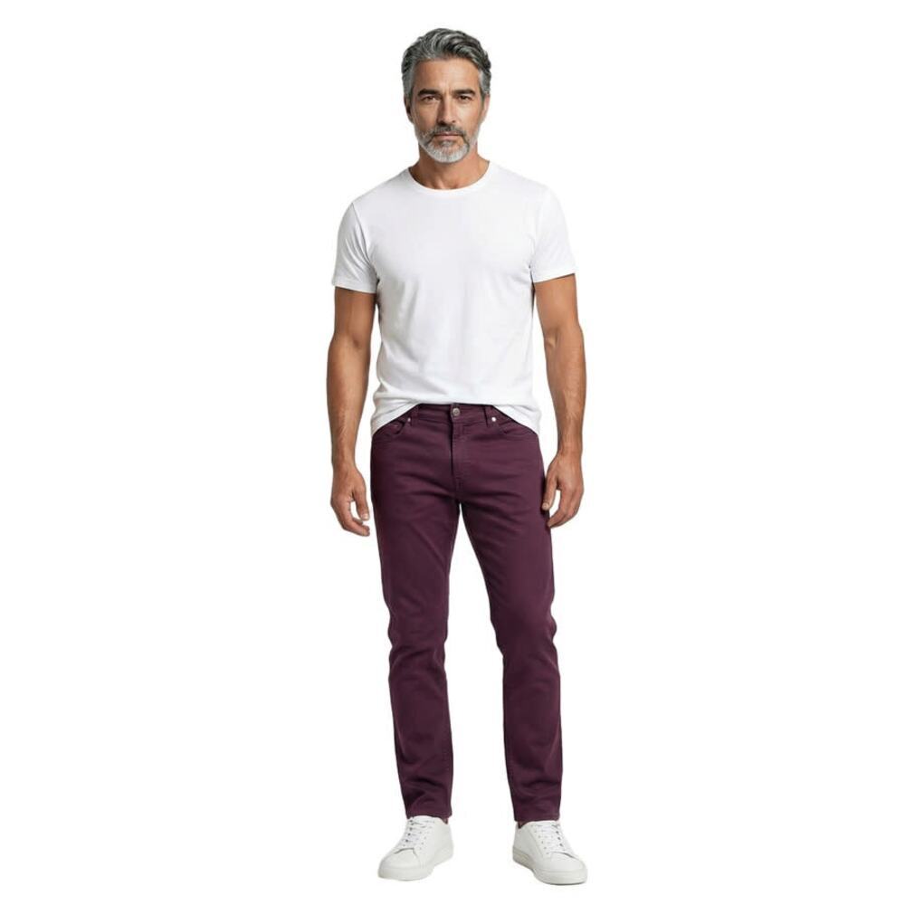 BRUNELLO CUCINELLI ITALY Burgundy Five-Pocket Denim Jeans Traditional Fit IT 52